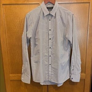 Alexander McQueen Black and White Striped Shirt